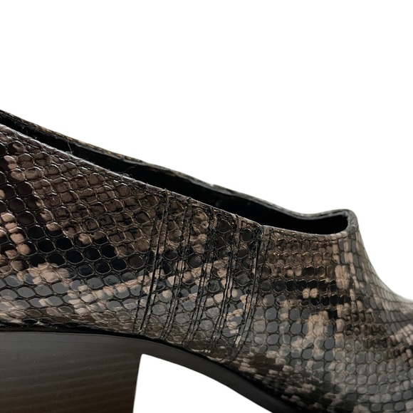 ZARA Gray/Black Snakeskin Print Shooties Shoes Booties Western Cowgirl - Size 38 - Picture 6 of 11